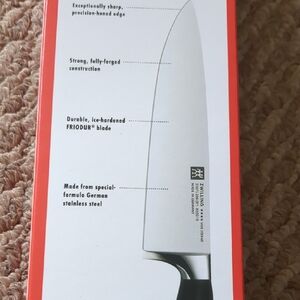 ZWILLING J.A. Henckels Chef's Knife - Black Handle with Silver Blade 8 Inch